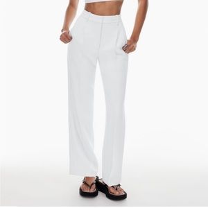Aritzia Crisp White High-Waist Wide-Leg Trousers
